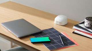 eero 6 on a wooden desk