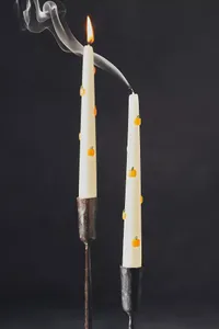 Anthropologie Icon Pumpkin Taper Candles, Set of 2