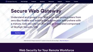Secure Web Gateway website screenshot