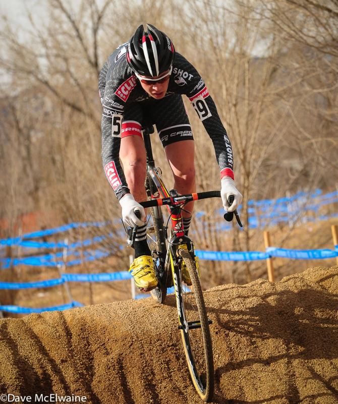 Max Chance (Cliff Bar) riding a strong race in second place