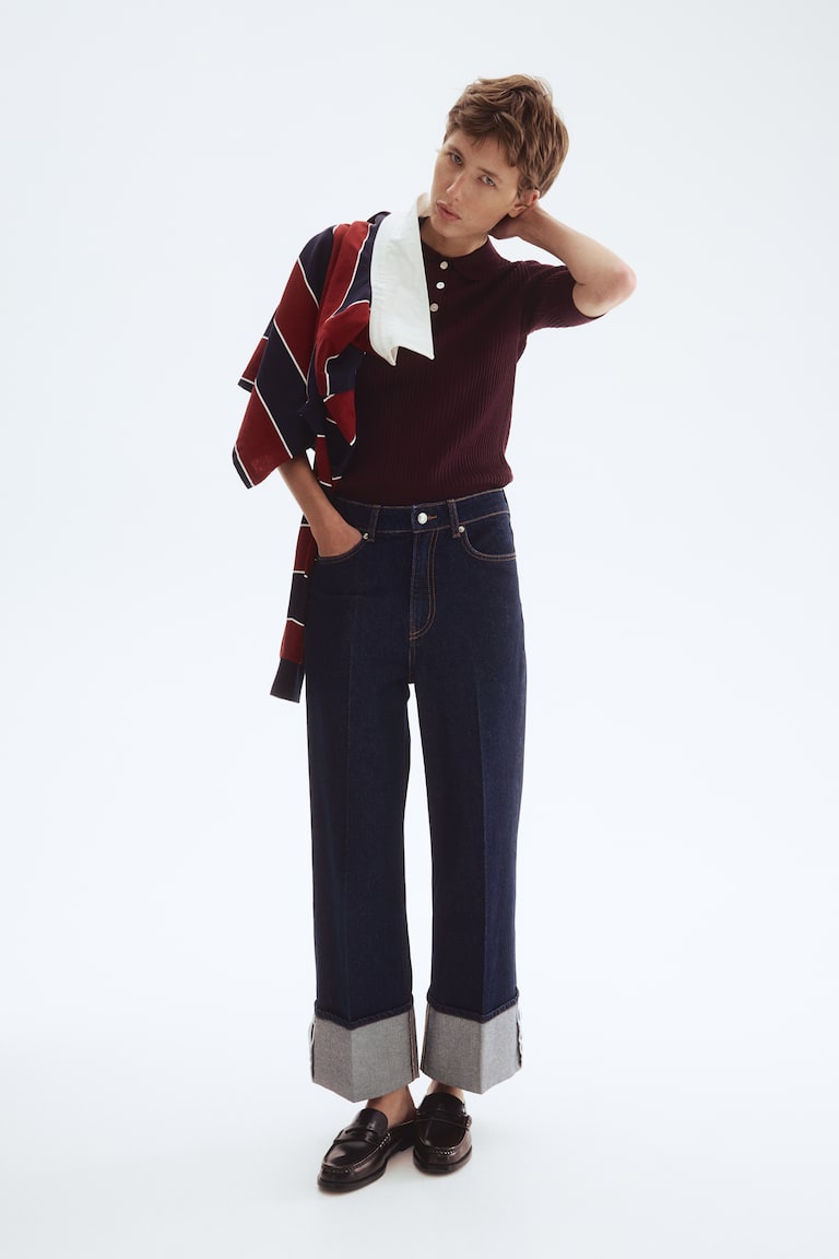 Wide High Ankle Jeans