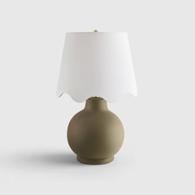 olive green table lamp