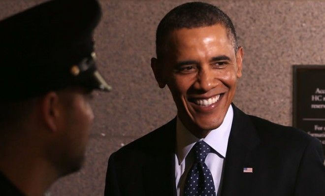 President Obama leaves the Capitol after a meeting with the House Republican Conference on March 13.