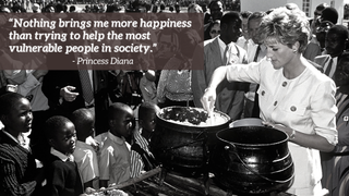 Diana cooking for refugees in Zimbabwe
