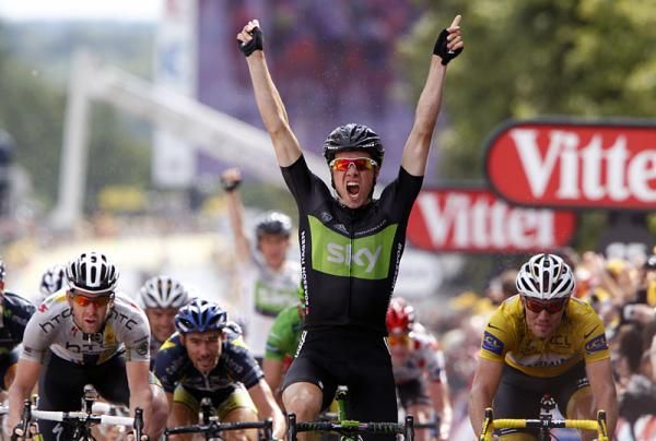 Norway's Edvald Boasson Hagen sprinted to victory in stage six.
