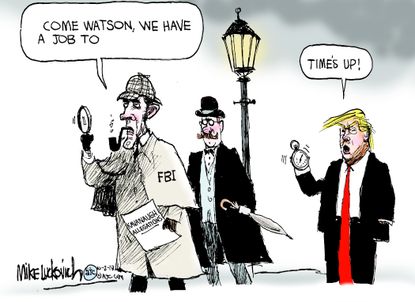 Political cartoon U.S. FBI investigation deadline Brett Kavanaugh allegations Trump
