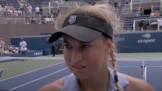 Yulia Putintseva is interviewed at the U.S. Open