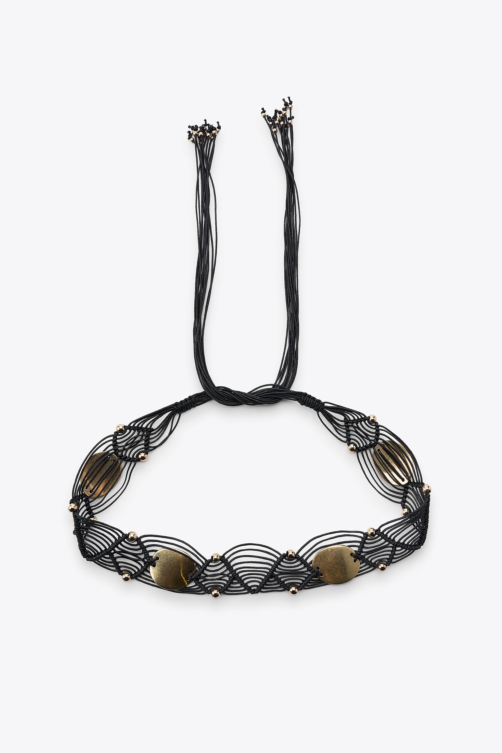 Metal Piece Cord Belt