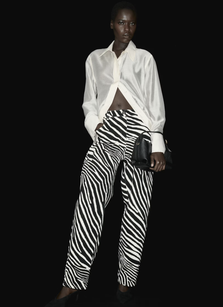 H&amp;amp;M, Barrel-Leg Twill Trousers