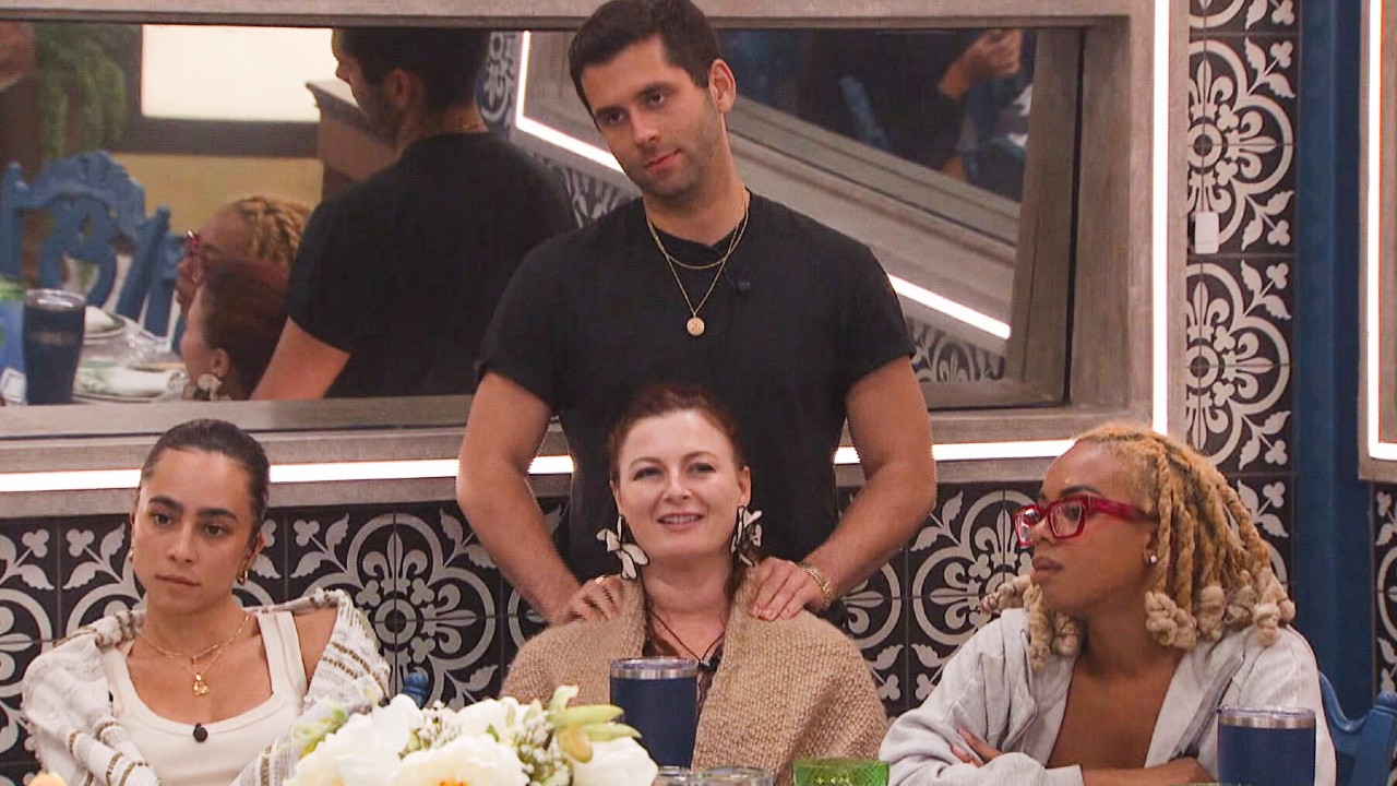 The houseguests consoling each other.