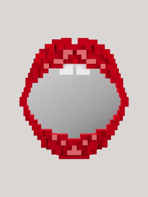 Pixel Mouth Glass Mirror 