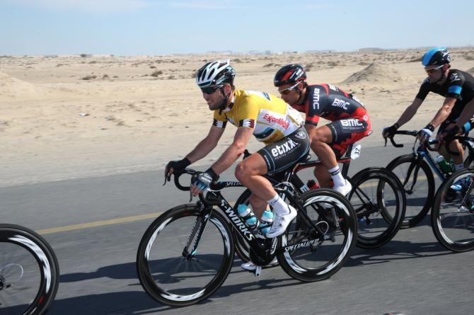 Race leader Mark Cavendish in the bunch