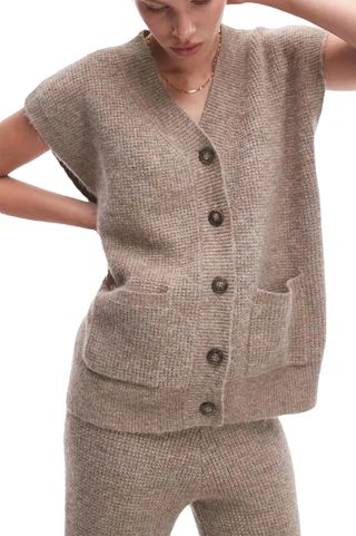 Thermal Stitch Sweater Vest