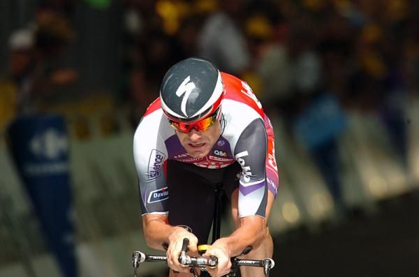 Cadel Evans (Silence-Lotto) finished 12th in the Annecy time trial.