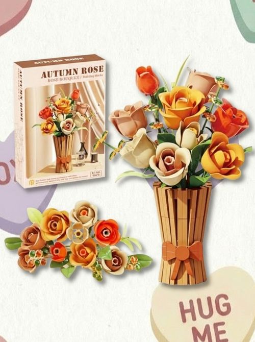 Flowers Set With Vase for Adults 