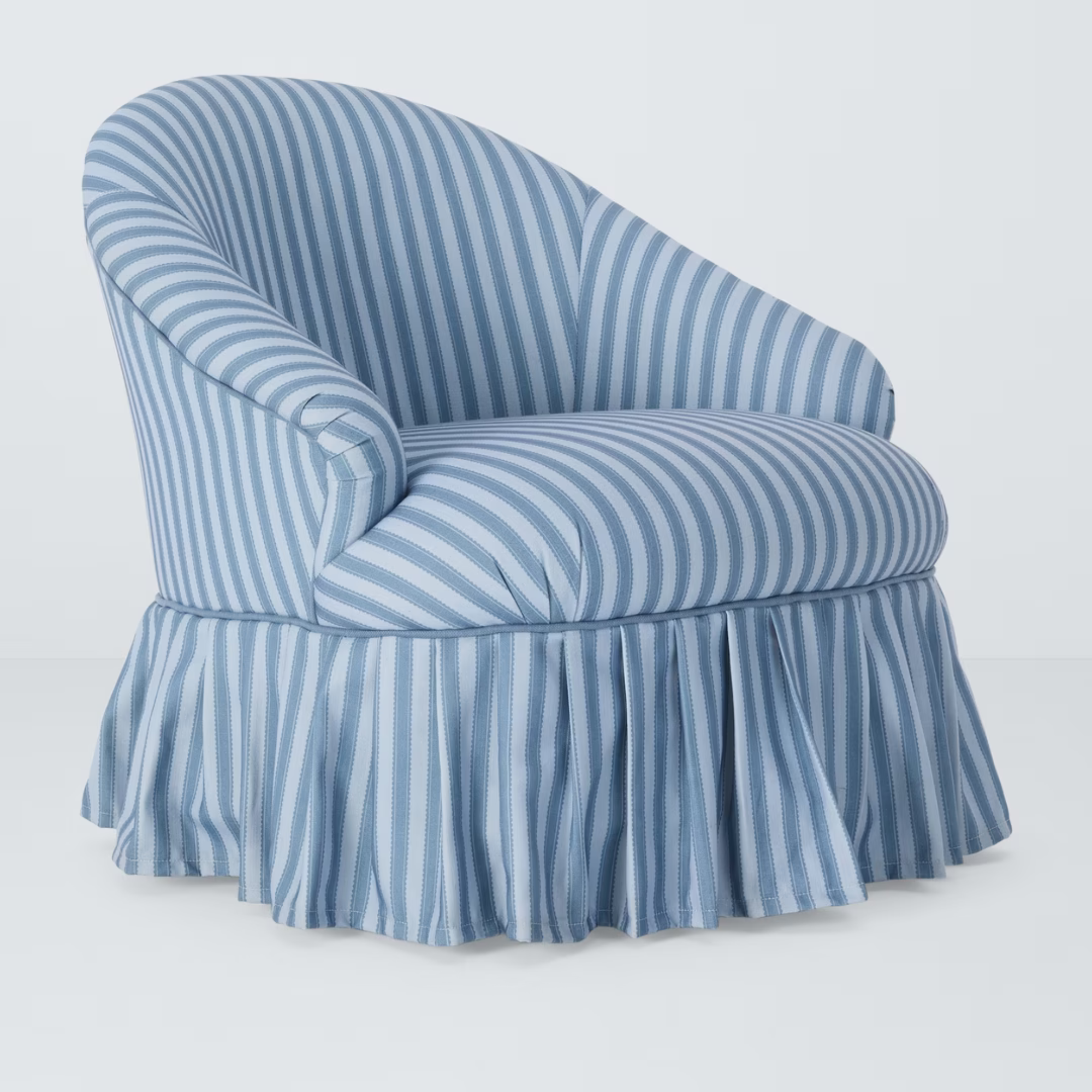 John Lewis X Sanderson Etheridge Pinetum Stripe Accent Chair, Cobalt Blue