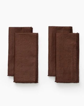 brown linen napkins