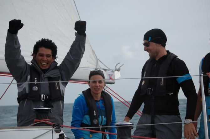 The winning team celebrates