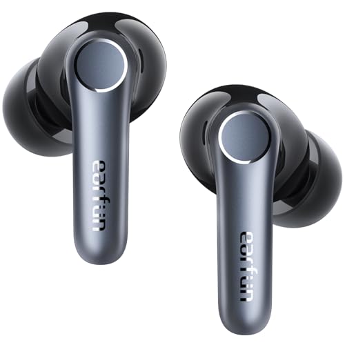 Earfun Air Pro 4 Adaptive Hybrid Noise Canceling Wireless Earbuds, Qualcomm Snapdragon Sound, Aptx™ Lossless, 6 Mics Ai Cvc 8.0 Call, Ldac Hi-Res Audio, 52h Playtime, Bluetooth 5.4, In-Ear Detection