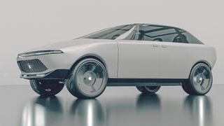 A 3D render of the Apple Car.