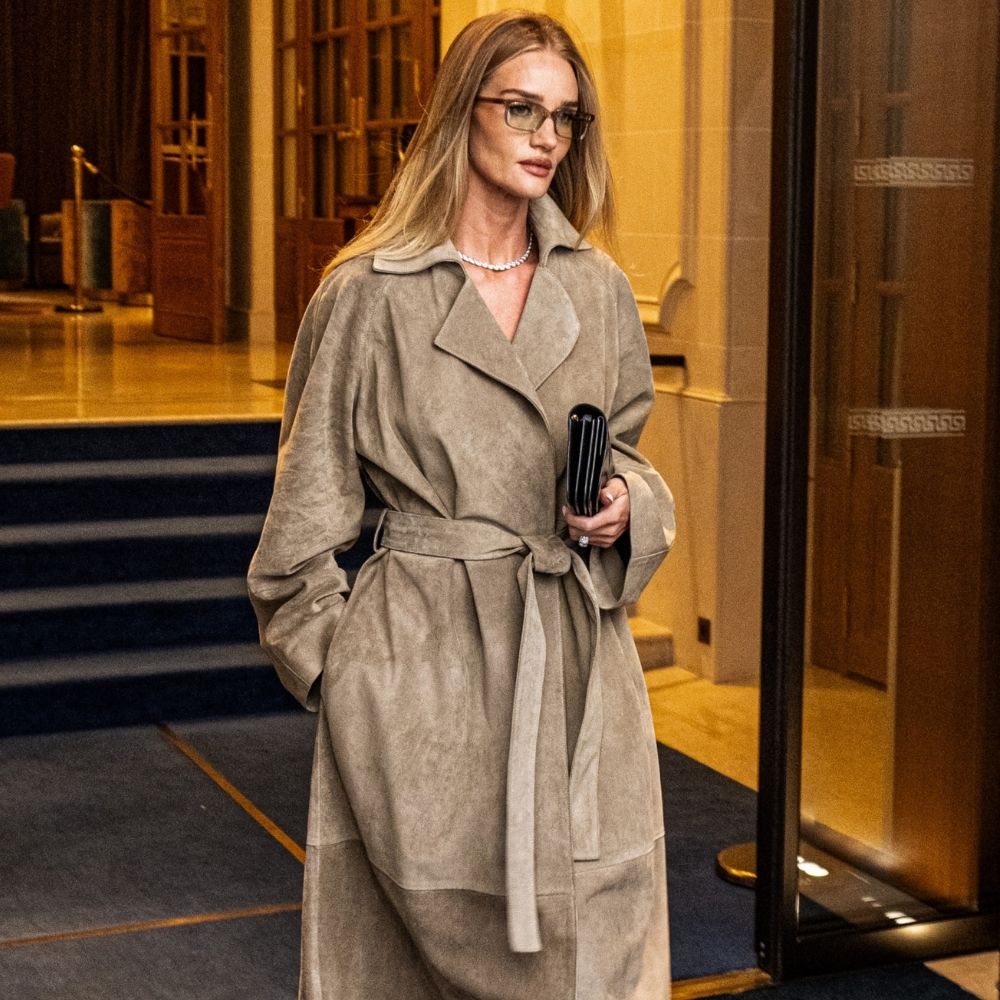 Rosie Huntington Whiteley wearing The Row coat