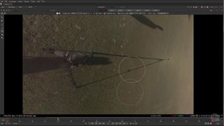 Get a good angle of the tripod shadow from above by rotating the footage
