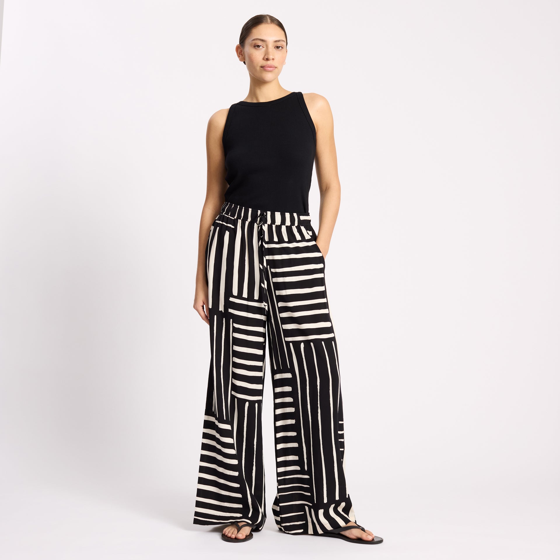 Patchwork Stripe Trouser - 8
