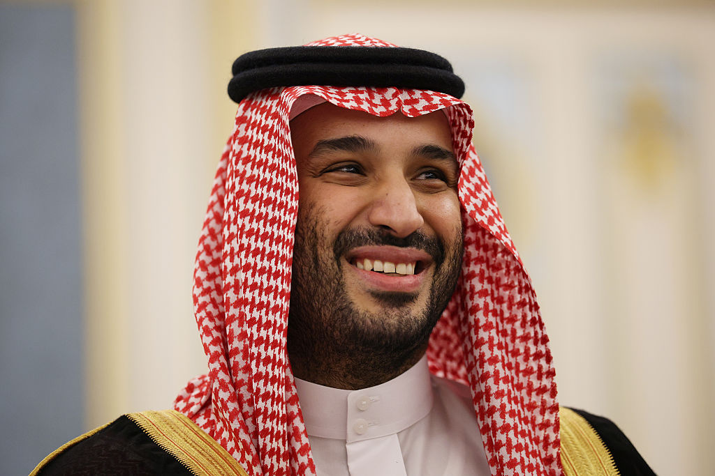 Saudi Crown Prince Mohammed bin Salman attends a “coffee ceremony” with visiting U.S. President Donald Trump 