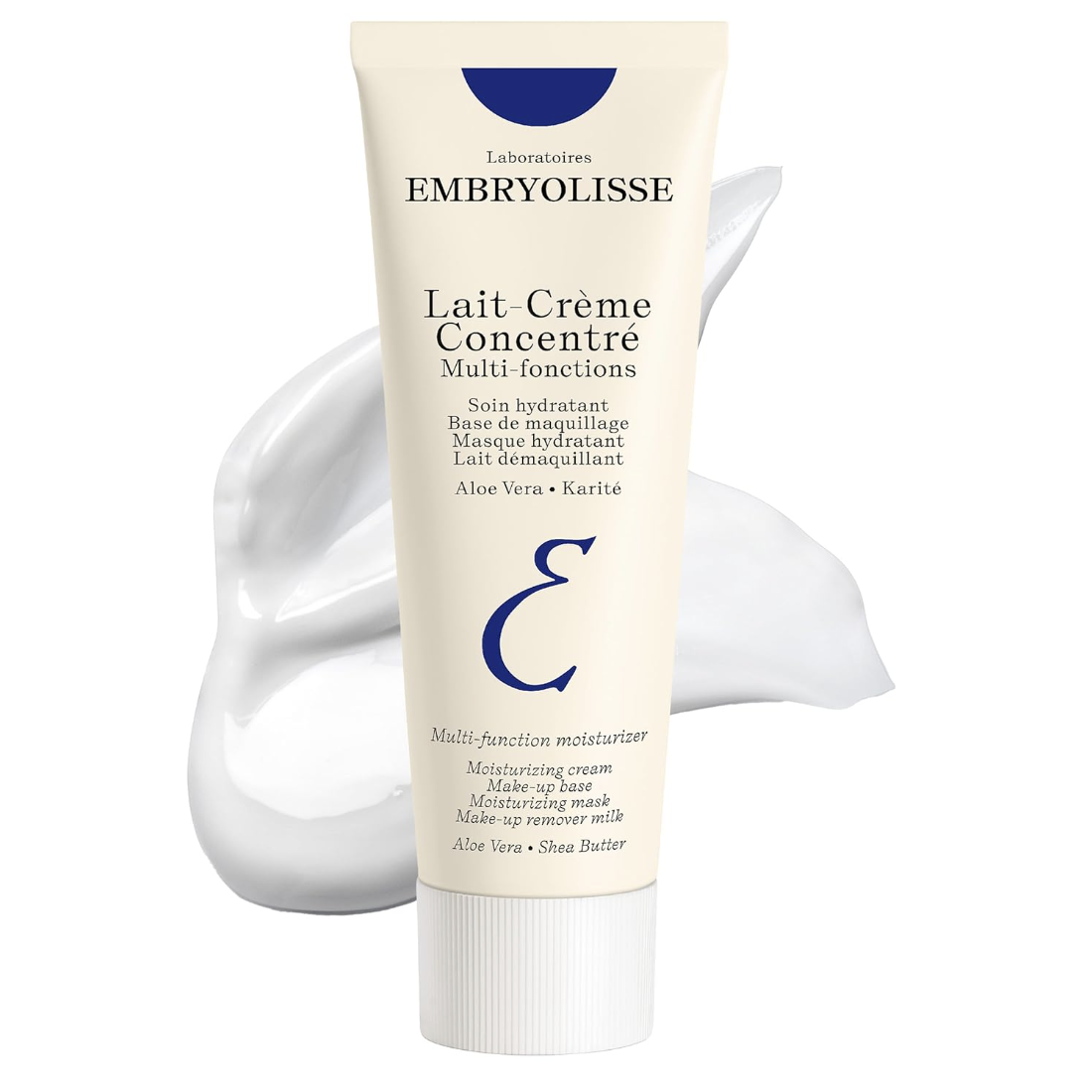 Embryolisse Lait-Crème Concentré Multifunction Daily Moisturizer, Makeup Primer, and Makeup Remover. French Face Cream With Shea Butter & Aloe Vera, Suitable for All Skin Types, 2.54 Fl Oz