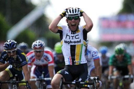 Mark Cavendish (HTC-Highroad) is delighted with his stage win