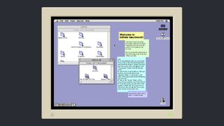 Infinite Macintosh emulator classic Mac OS opening screen