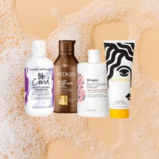 various shampoos and conditioners