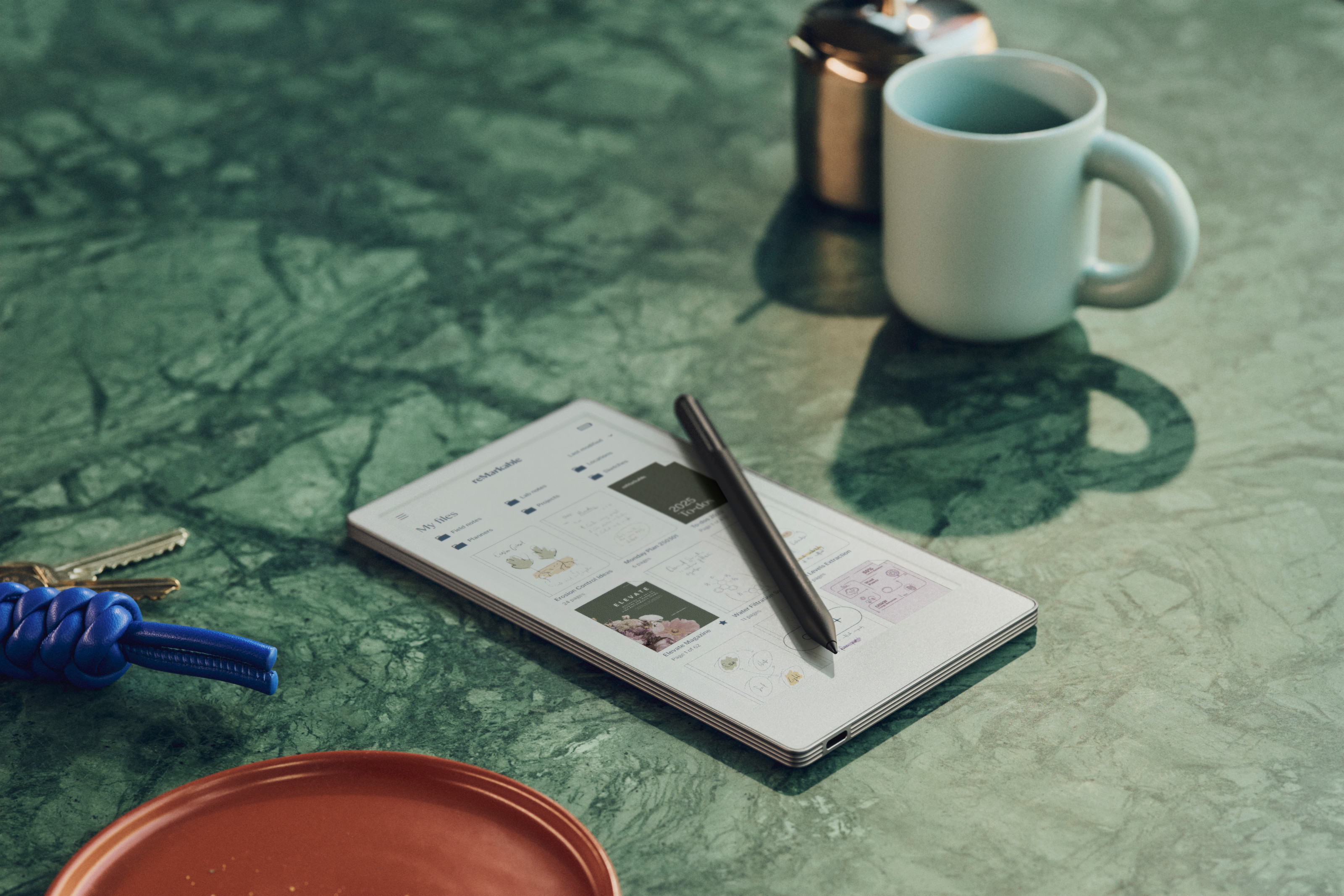 The reMarkable Paper Pro Move measures 7.3&quot; in diameter