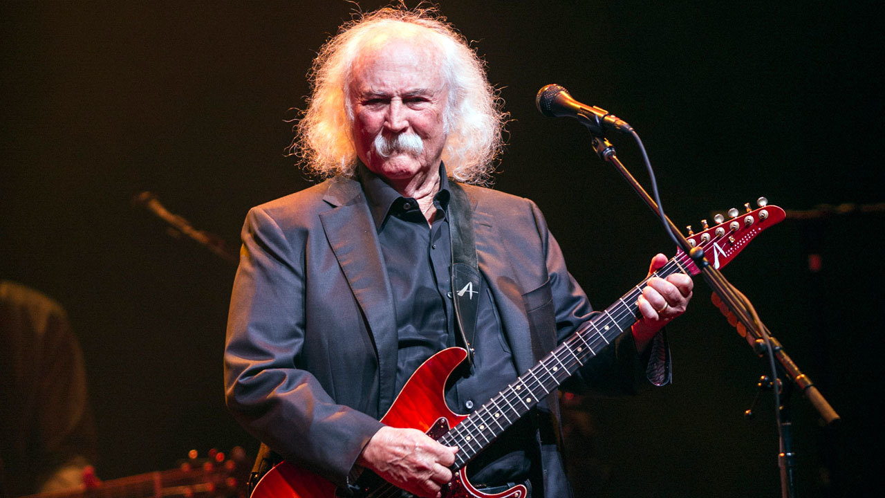 David Crosby performing at Birmingham&#039;s Symphony Hall, 2015