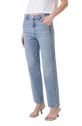 Cooper High Waist Relaxed Straight Leg Organic Cotton Trouser Jeans