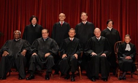 The sitting Supreme Court Justices. 