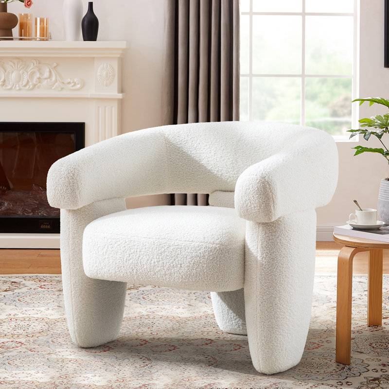 Wrought Studio&trade; 34.6'' Wide Modern Upholstered Accent Armchair &amp; Reviews | Wayfair