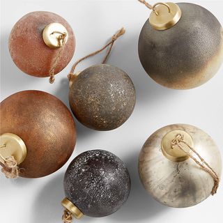 Rizzo Textured Ball Christmas Ornaments by Leanne Ford, Set of 6