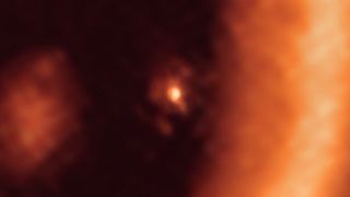 Close-up view of the newly discovered moon-forming disk surrounding PDS 70c