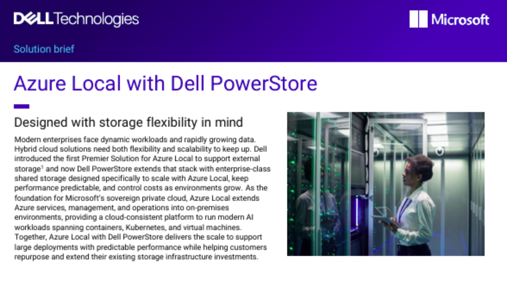 Azure Local with Dell PowerStore Solution Brief