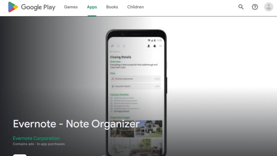 Evernote website screenshot (December 2025).