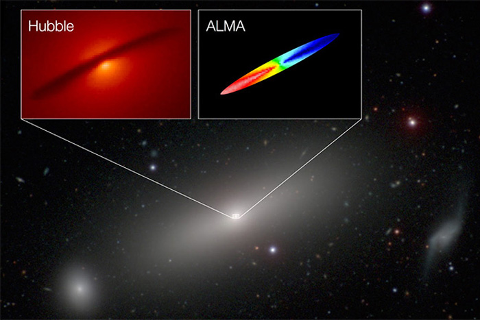 Observations of the supermassive black hole in the center of NGC 1332