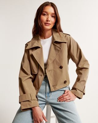 Abercrombie 
Fitch, Cropped Trench Coat