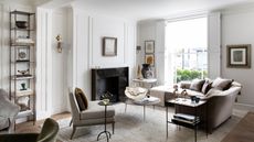 Bright white living room