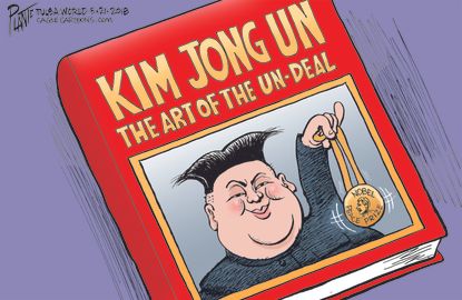 Political cartoon US Kim Jong Un North Korea nuclear summit Trump