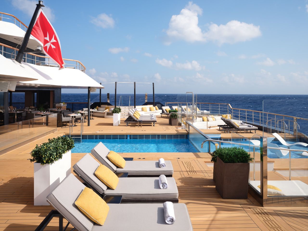 Small, modern cruise ship