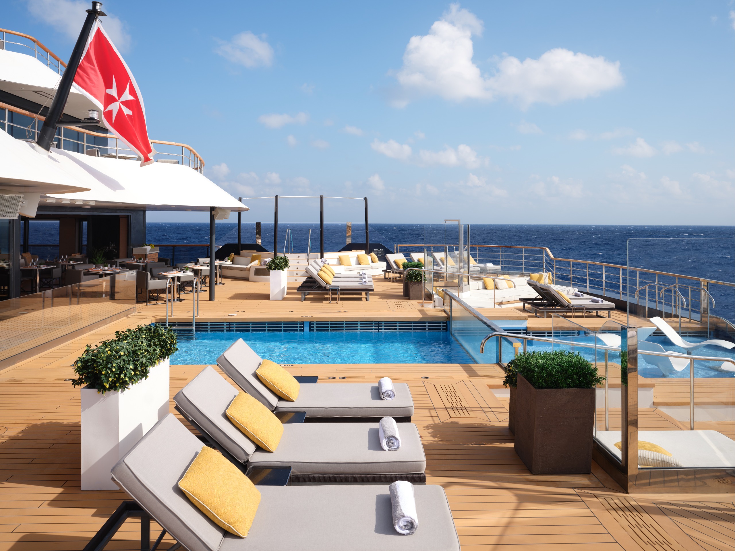 Small, modern cruise ship