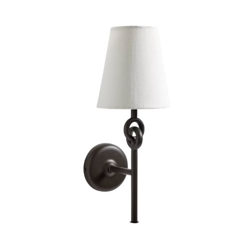 Wall Sconce with Black Metal Ring