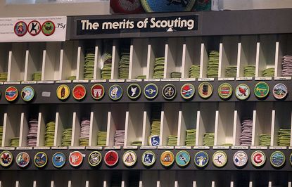 Boy Scouts badges.