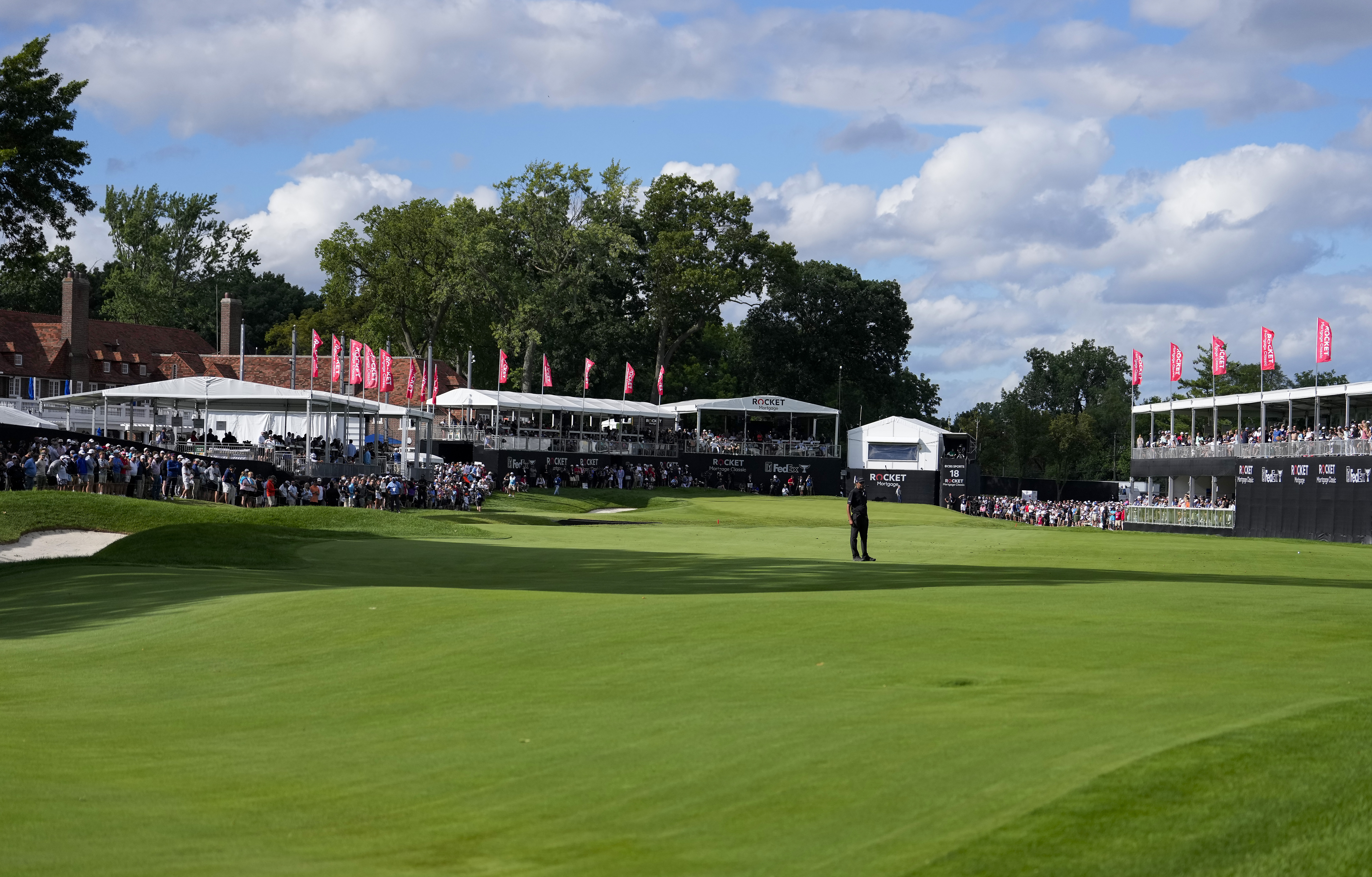 A general view of the 18th hole at Detroit Golf Club